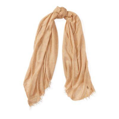 Ralph Lauren Lightweight Scarf Camel Melange