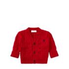 Ralph Lauren Cable-knit Cotton Cardigan Martin Red 3m