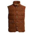 Polo Ralph Lauren Quilted Suede-down Vest Tweed Brown