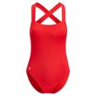 Ralph Lauren Crisscross-back One-piece Suit Paris Red