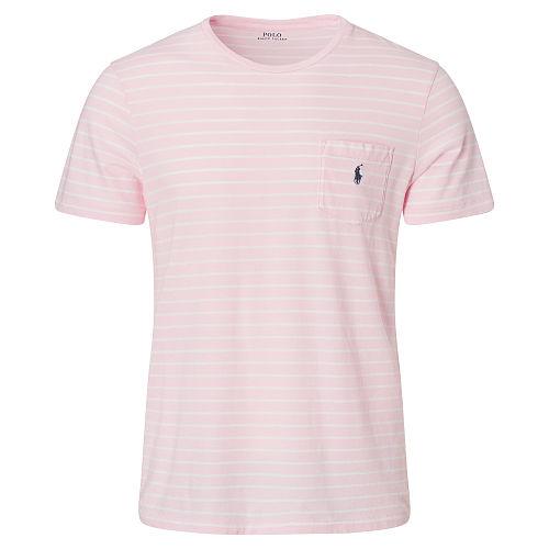 Polo Ralph Lauren Custom-fit Cotton T-shirt Carmel Pink/white
