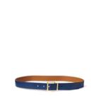 Ralph Lauren Dryden Reversible Leather Belt Navy/field Brown
