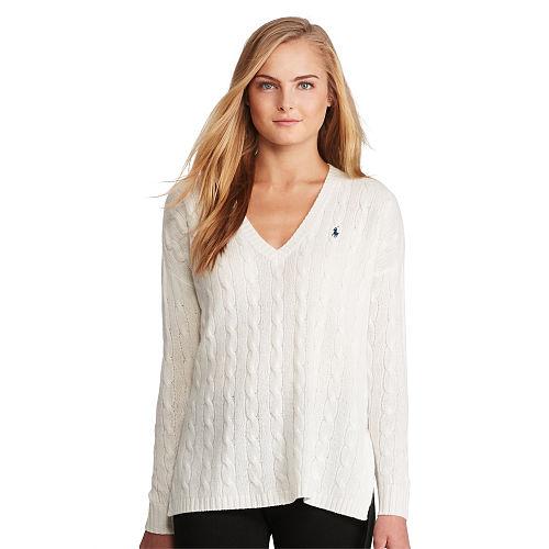Polo Ralph Lauren Cable Wool-cashmere Sweater Collection Cream