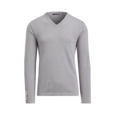 Ralph Lauren Wool-blend V-neck Sweater Design Grey