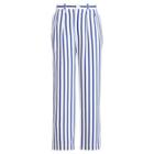 Ralph Lauren Caldwell Striped Silk Pant Shirting Stripe Chalk Mul