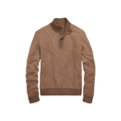 Ralph Lauren Tussah Silk Mockneck Sweater Brown