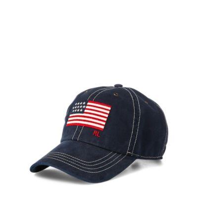 Ralph Lauren Flag Chino Baseball Cap Rl Navy