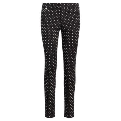 Ralph Lauren Dot Stretch Twill Skinny Pant Polo Black/cream