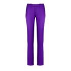 Ralph Lauren Walker Silk Satin Pant Purple