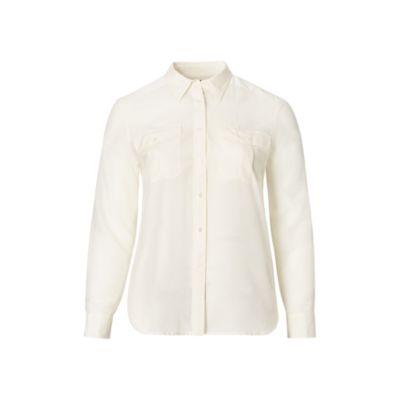 Ralph Lauren Cotton-silk-voile Shirt Herbal Milk