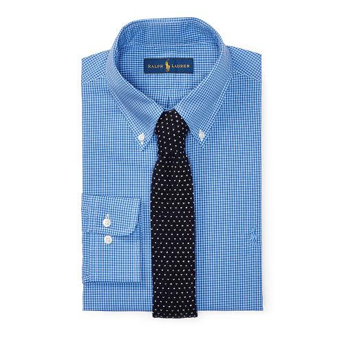 Polo Ralph Lauren Checked Cotton Poplin Shirt Royal/white