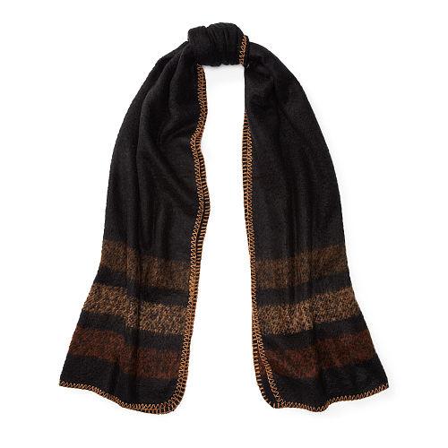Ralph Lauren Lauren Oversize Striped Scarf Black/brown Stripes