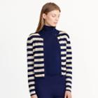 Ralph Lauren Lauren Striped Metallic Cardigan Navy/gold