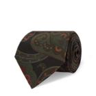 Ralph Lauren Paisley Silk Crepe Tie Black/green