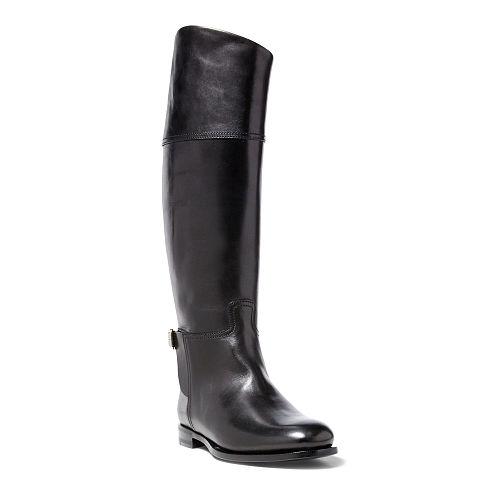 Ralph Lauren Sallen Polished Calfskin Boot Black