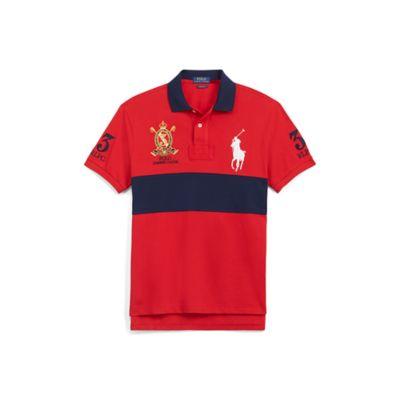 Ralph Lauren Custom Fit Mesh Polo Shirt Rl 2000 Red