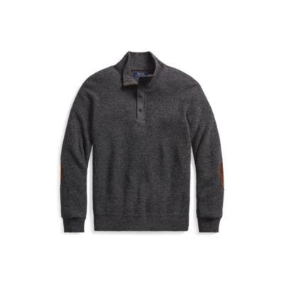 Ralph Lauren Waffle-knit Merino Sweater Charcoal Marl