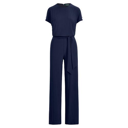 Ralph Lauren Lauren Petite Jersey Wide-leg Jumpsuit