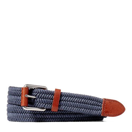 Polo Ralph Lauren Deckhand Waxed Cord Belt Washed Indigo