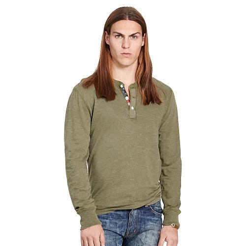 Ralph Lauren Denim & Supply Flag-placket Jersey Henley New Olive