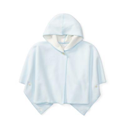 Ralph Lauren Fleece Hooded Poncho Beryl Blue 3m