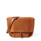 Ralph Lauren Roughout Leather Messenger Bag Light Java 002