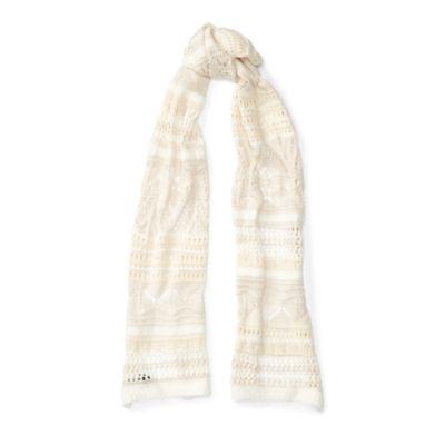Ralph Lauren Pointelle-knit Scarf Cream Multi