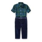 Ralph Lauren Shirt, Pant & Belt Set Green Multi 3m