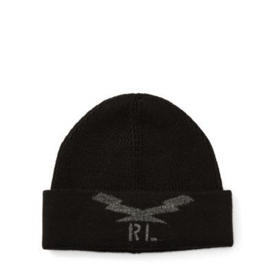 Ralph Lauren Lightening Bolt Wool Hat Black/cream