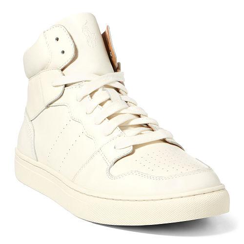 Polo Ralph Lauren Jory Calfskin High-top Sneaker Artist Cream