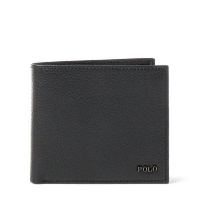 Ralph Lauren Metal-plaque Leather Billfold Black