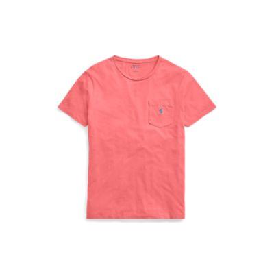 Ralph Lauren Custom Slim Fit Pocket T-shirt Hyannis Red