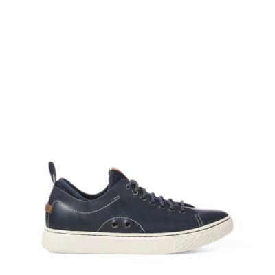 Ralph Lauren Dunovin Leather Sneaker Newport Navy