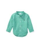 Ralph Lauren Gingham Cotton Poplin Shirt Green Multi 6m