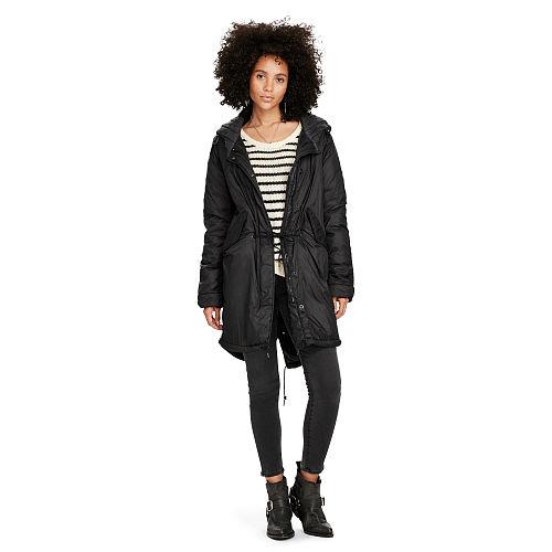 Ralph Lauren Denim & Supply Hooded Fish-tail Parka Polo Black