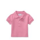 Ralph Lauren Cotton Mesh Polo Shirt Heritage Pink 3m