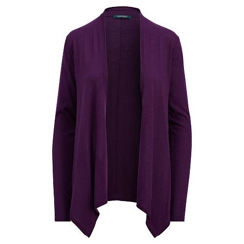 Ralph Lauren Lauren Silk-blend Open-front Cardigan