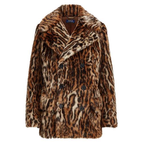 Polo Ralph Lauren Ocelot-print Faux-fur Peacoat