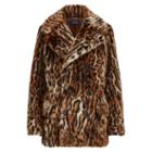 Polo Ralph Lauren Ocelot-print Faux-fur Peacoat