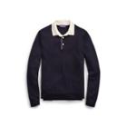 Ralph Lauren Merino Wool Rugby Sweater Navy W/ Cls Cream