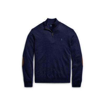 Ralph Lauren Merino Wool Half-zip Sweater Hunter Navy 1x Big