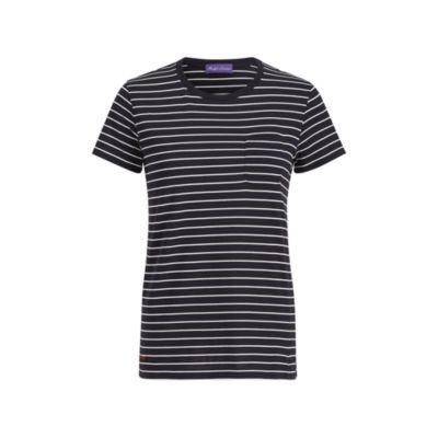 Ralph Lauren Striped Crewneck Pocket Tee Midnight/cream