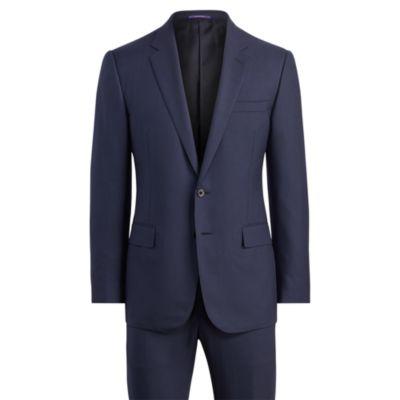 Ralph Lauren Glen Plaid Wool Suit Navy And Black