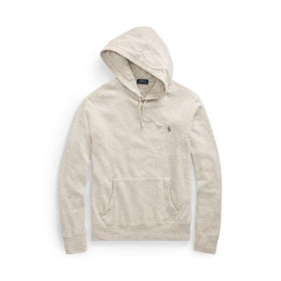 Ralph Lauren Cotton Spa Terry Hoodie Cream Marl Heather