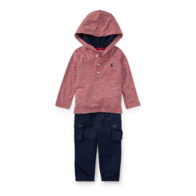 Ralph Lauren Hoodie & Cargo Jogger Set Brazil Red 3m