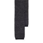 Ralph Lauren Mlange Knit Silk-linen Tie Black/grey