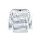 Ralph Lauren Striped Boatneck T-shirt Medium Indigo/nevis