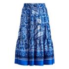 Ralph Lauren Paisley-print Twill Maxiskirt Blue Multi