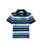 Ralph Lauren Striped Cotton Mesh Polo Shirt French Navy Multi 9m