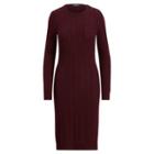 Ralph Lauren Cable-knit Sweater Dress Red Sangria